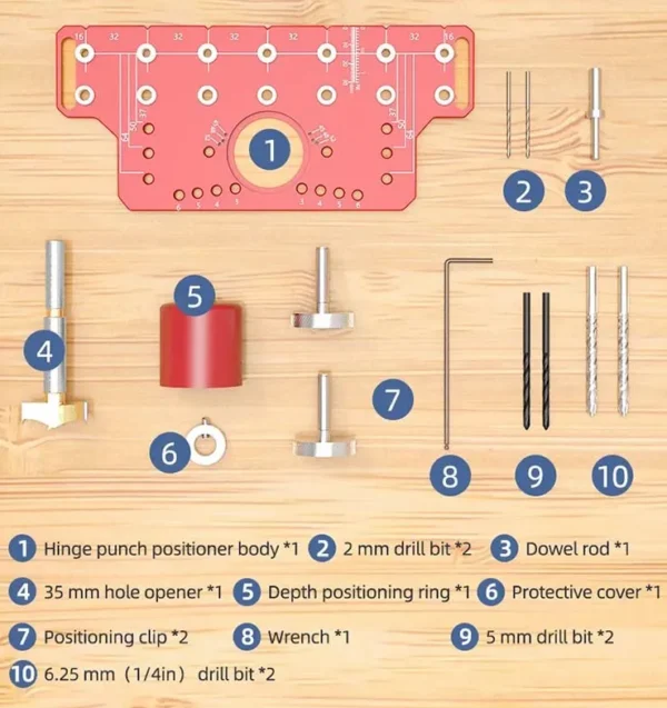 Cabinet Hardware Jig Tool Drill Guide
