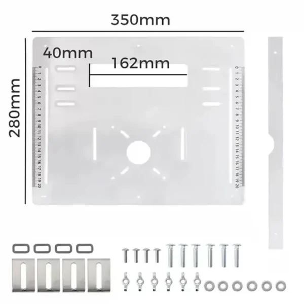 8mm Thick Acrylic Router Table Insert Plate for Drilling